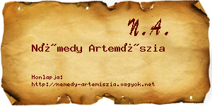 Némedy Artemíszia névjegykártya